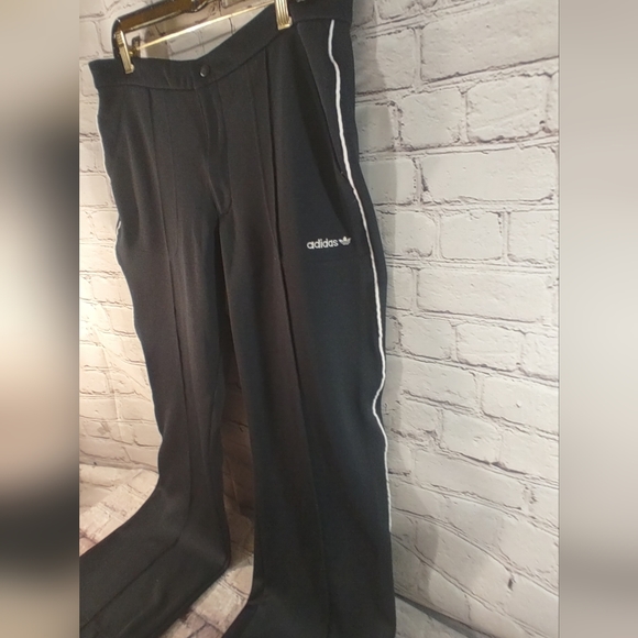 Adidas Originals Vintage 04  Mens Single Stripe Black Track Pants w Pockets M - Picture 3 of 16